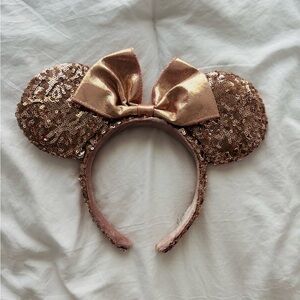 Sequin Mouse Ears Headband with Bow